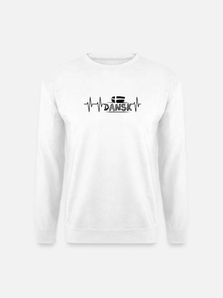 puls dansk flagge illustration herzschlag symbol - Unisex Pullover - Weiß