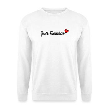 ICH HABE GERADE GEHEIRATET. Junggesellinnenabschied. VALENTINSTAG. PAAR. LIEBE - Unisex Pullover - Weiß - Vorne