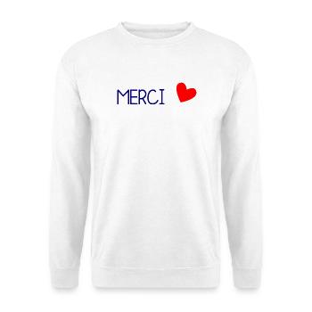MAÎTRESSE. MAITRE. MERCI. MERCI MAÎTRESSE. MAITRES - Sweat-shirt Unisexe - blanc - Devant