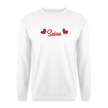 SCHWEIZ. LAND. GENF. HUMOR. FLAGGE. GENF - Unisex Pullover - Weiß - Vorne