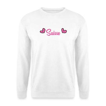 SUISSE. PAYS. GENEVE. HUMOUR. PAYS. DRAPEAU - Sweat-shirt Unisexe - blanc - Devant
