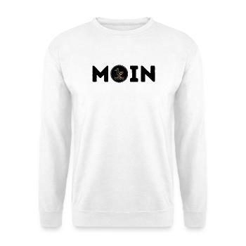 Moin mit Möwe - Unisex Pullover - Weiß - Vorne