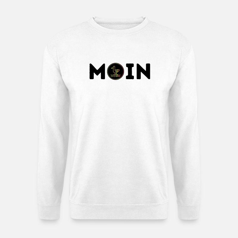 Moin mit Möwe - Unisex Pullover - Weiß