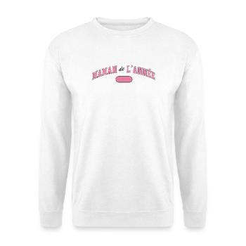 Maman de l'année – French Mom Statement - Unisex Sweatshirt - white - Front