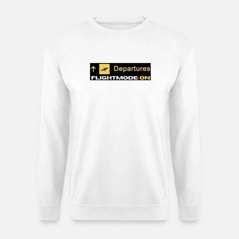 Abflüge Flugmodus On Symbol - Unisex Pullover - Weiß