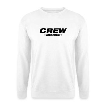 Crew Mitglied - Unisex Pullover - Weiß - Vorne