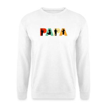 Silhouette professionnelle éducative Papa Enseignant - Sweat-shirt Unisexe - blanc - Devant