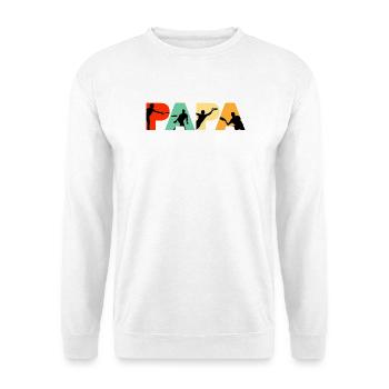 Papa Frisbee Player Ultimate Flying Disc Dad - Unisex Pullover - Weiß - Vorne