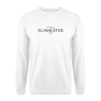 Bruder Herz Geschenk Geburtstag  - Unisex Pullover - Weiß - Vorne