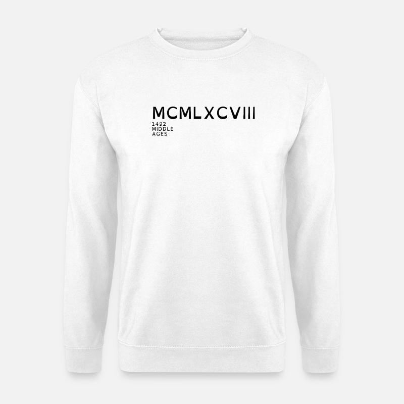 1998_LINE_black - Unisex Pullover - Weiß