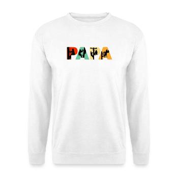 Papa Lineman Retro Silhouette Typography - Unisex Sweatshirt - white - Front