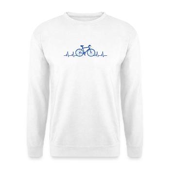 Fahrrad Herzschlag Mountainbike - Unisex Pullover - Weiß - Vorne