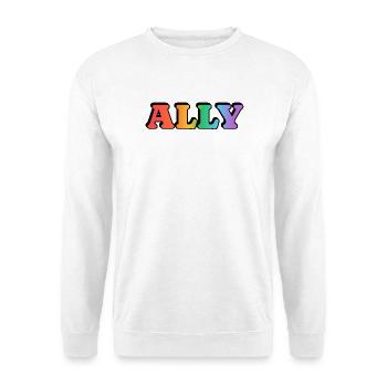 Gay Ally  - Unisex Sweatshirt - white - Front