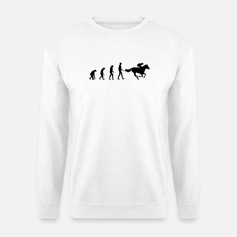 Evolution from man to pro rider - Unisex Sweatshirt - white