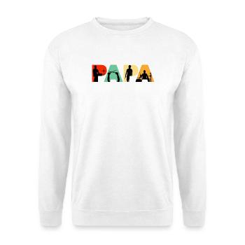 T-shirt rétro Papa Drummer Vintage Drum Kit - Sweat-shirt Unisexe - blanc - Devant