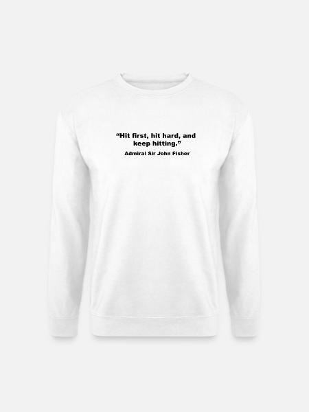 Schlag erster Schlag hart - Unisex Pullover - Weiß