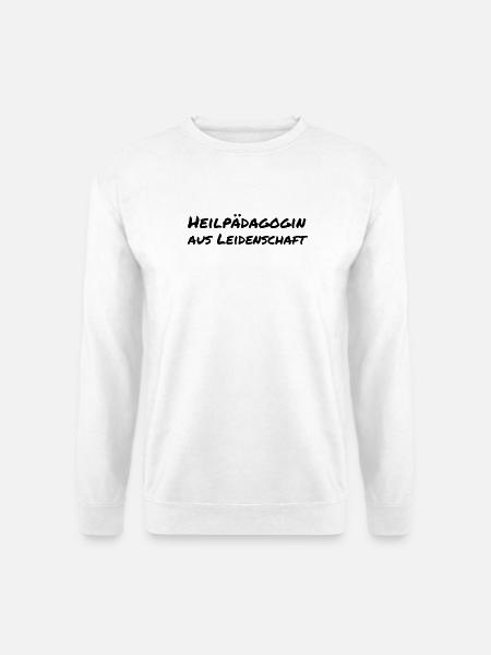 Heilpädagogin aus Leidenschaft Geschenk - Unisex Pullover - Weiß