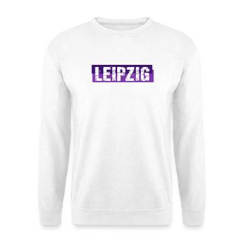 Leipzig - Banner - Deutschland - Germany - Unisex Pullover - Weiß - Vorne - Alina (178cm) & Michal (187cm)