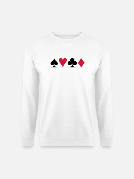 Poker (V) - Unisex Sweatshirt - white