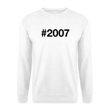 2007 Jahrgang 19 Jahre 19. Geburtstag - Unisex Pullover - Weiß - Vorne