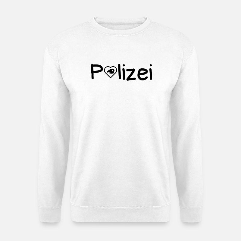 Polizei Liebe Polizist Polizisten Cops Geschenk - Unisex Pullover - Weiß