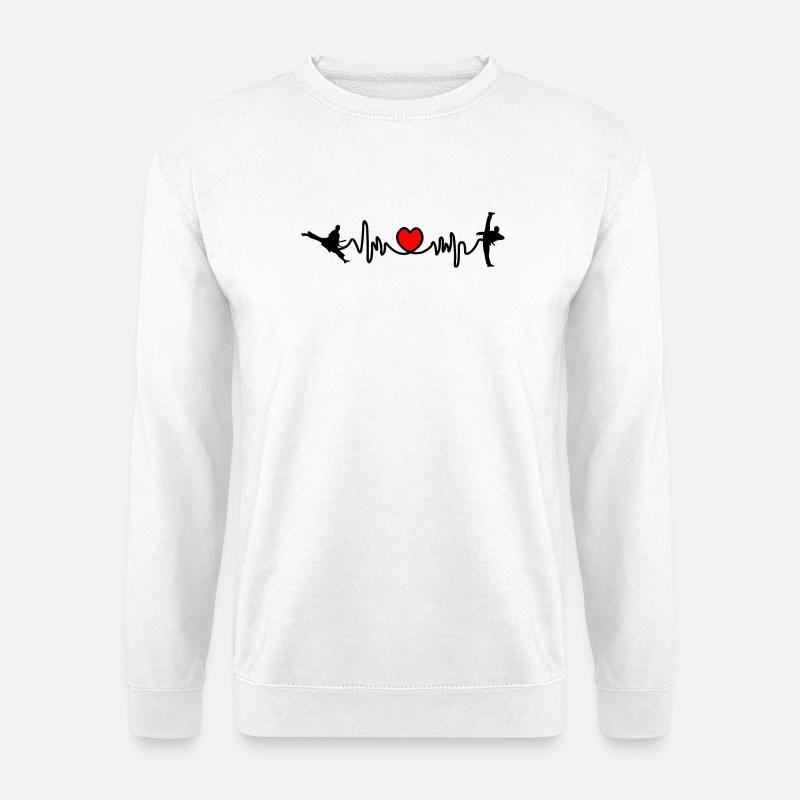 Karate Cardio mit Karate-Kicks - Unisex Pullover - Weiß