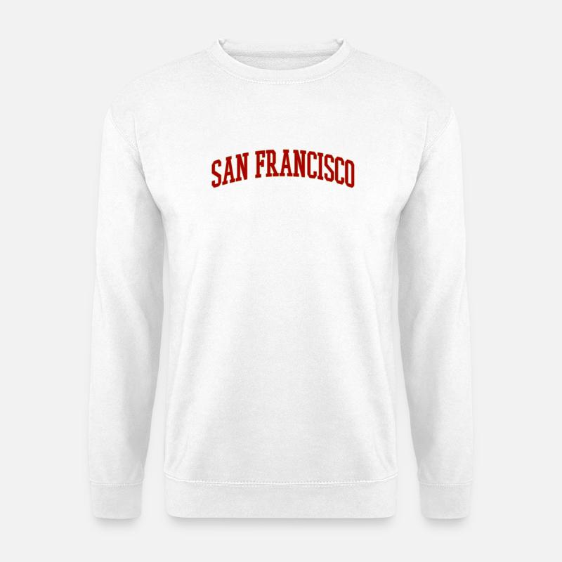 San Francisco Bogen Schriftzug Vintage - Unisex Pullover - Weiß