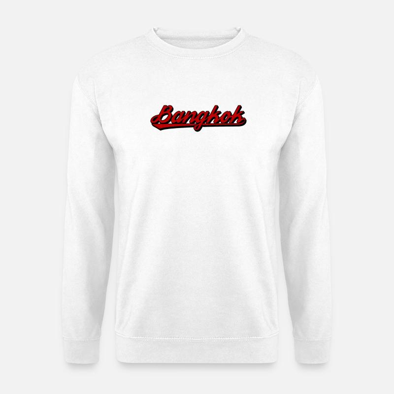 Bangkok Script Neon Red - Unisex Pullover - Weiß
