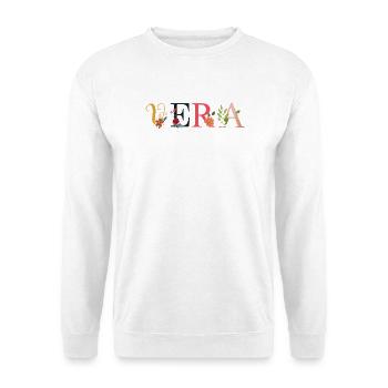 VERA name decorated with flowers - Unisex Sweatshirt - white - Front