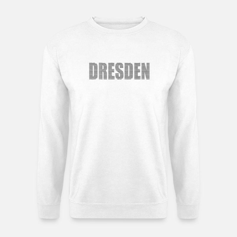 Dresden Linienschrift - Unisex Pullover - Weiß