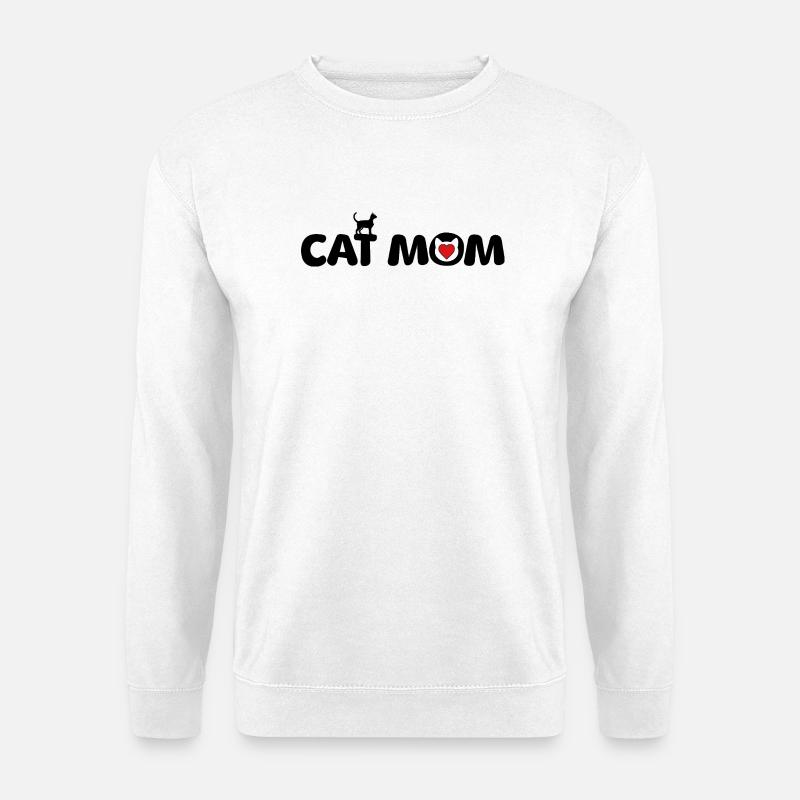 Katzen Mama Mietz Kater Katze Haustier Katzenliebe - Unisex Pullover - Weiß