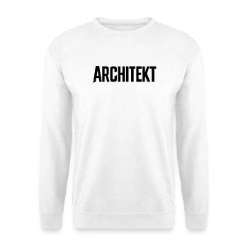 Architekt Schriftzug - Unisex Pullover - Weiß - Vorne
