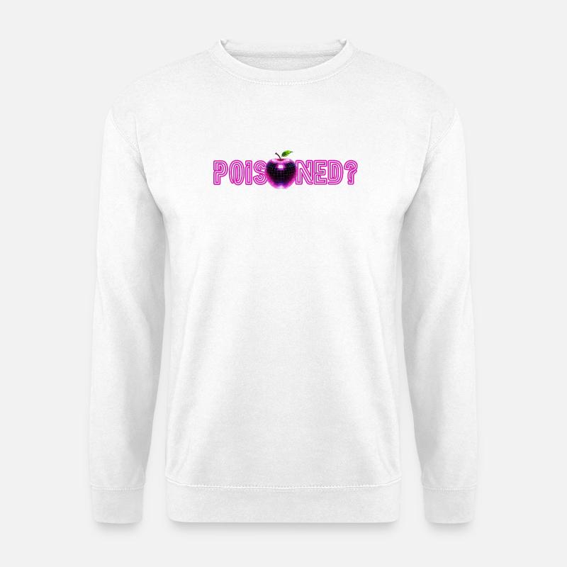 Neon-Apple mit Glitzer-Effekt  - Unisex Pullover - Weiß