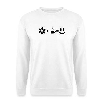 Modern Geometric L-Shape Abstract Black Graphic - Unisex Sweatshirt - white - Front