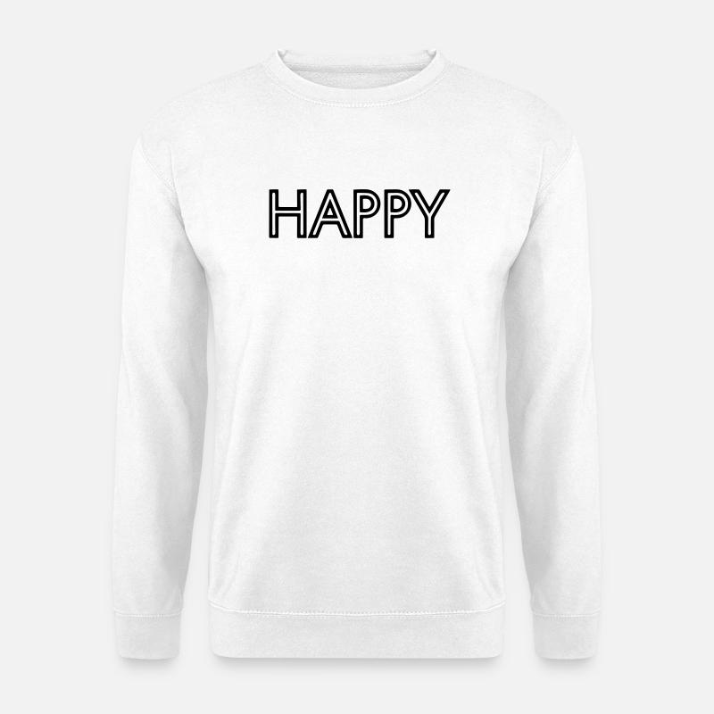 Glücklich - Unisex Pullover - Weiß