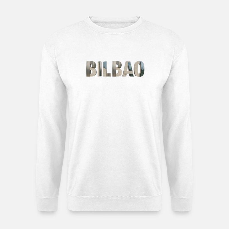 BILBAO – Modern Architectural Typography - Unisex Pullover - Weiß