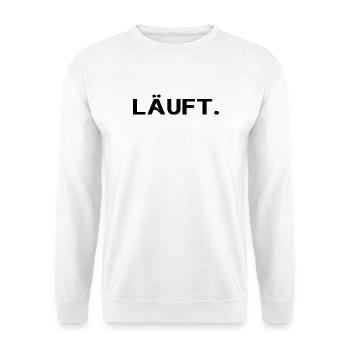 Running. Minimal Statement Saying Trend Social - Unisex Sweatshirt - white - Front
