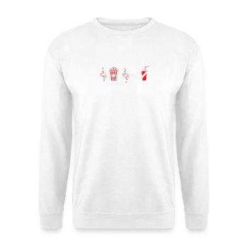 Battement de cœur popcorn - Sweat-shirt Unisexe - blanc - Devant