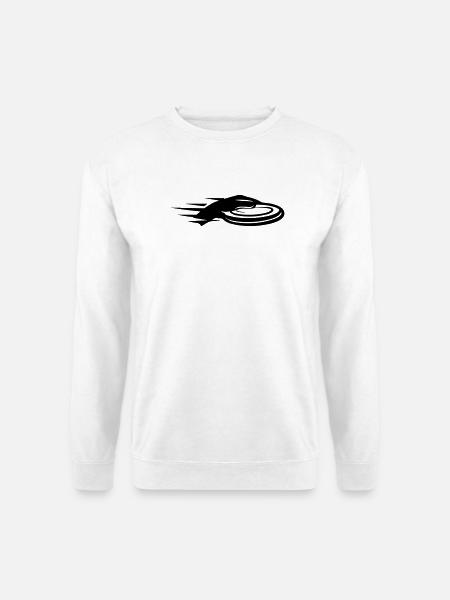 Wurfscheibe Flug Schwarz Symbol - Unisex Pullover - Weiß