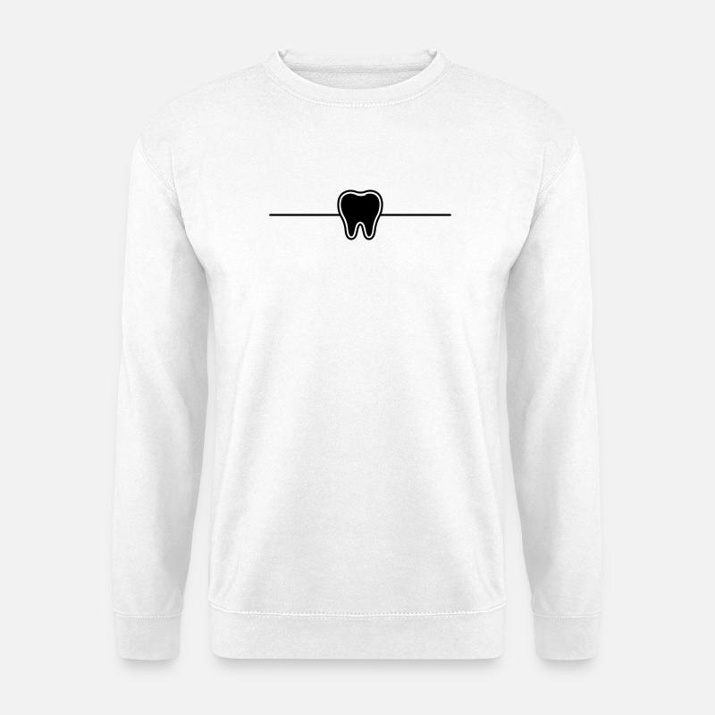 Tooth Symbol Element - Unisex Sweatshirt - white