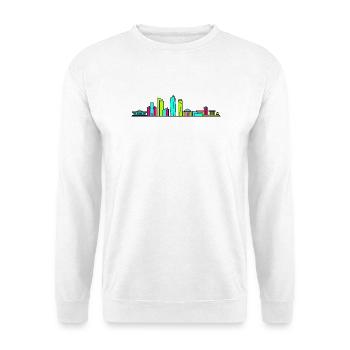 Kunst des Dhaka City Skyline National Monument - Unisex Pullover - Weiß - Vorne