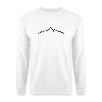 Ligne des montagnes Horizon montagneux - Sweat-shirt Unisexe - blanc - Devant