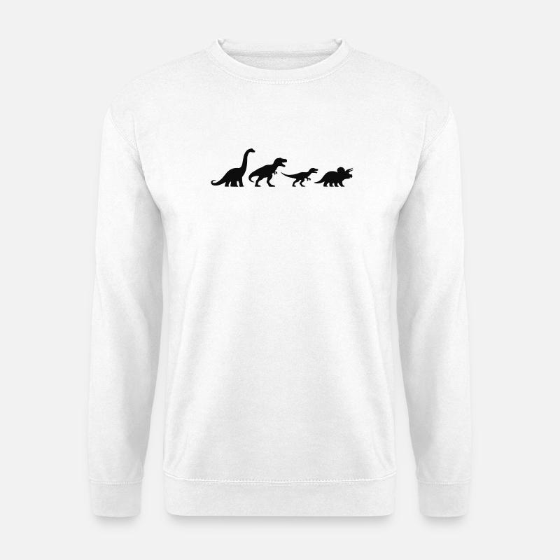 Dino-Silhouetten  - Unisex Pullover - Weiß