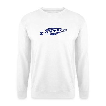 HEART FISH - Unisex Sweatshirt - white - Front