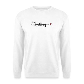 Climbing with a heart - Unisex Sweatshirt - white - Front