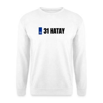 31 Hatay Kennzeichen | Türkisches Kennzeichen - Unisex Pullover - Weiß - Vorne