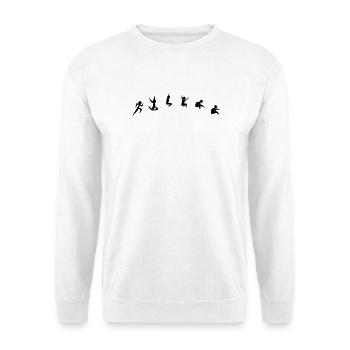 Weitsprung - Unisex Pullover - Weiß - Vorne