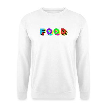 Essen Food lecker - Unisex Pullover - Weiß - Vorne - Alina (178cm) & Michal (187cm)