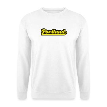 Lettrage rétro Portland Oregon - Sweat-shirt Unisexe - blanc - Devant