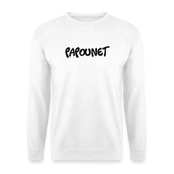 PAPOUNET. PAPA. FÊTE DES PÈRES. BONNE FÊTE PAPA - Sweat-shirt Unisexe - blanc - Devant